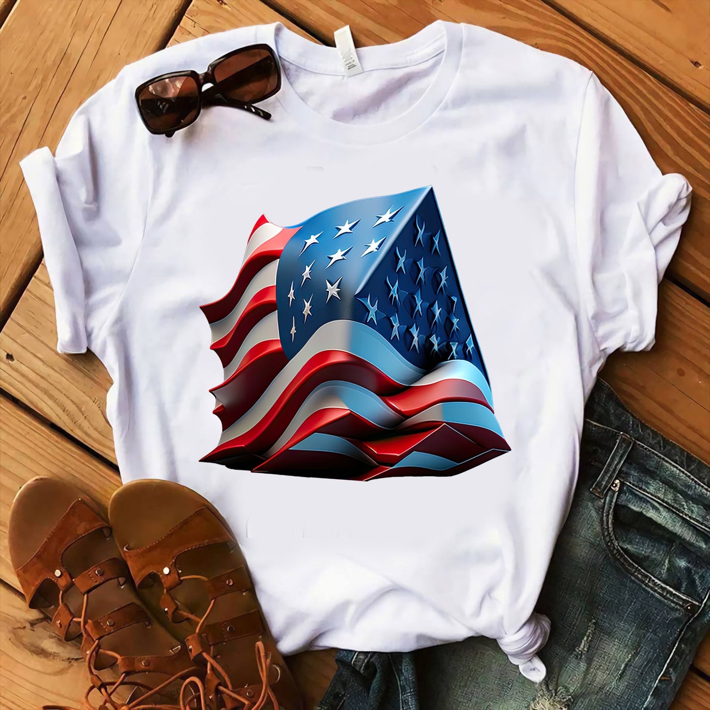 3D Toy American Flag