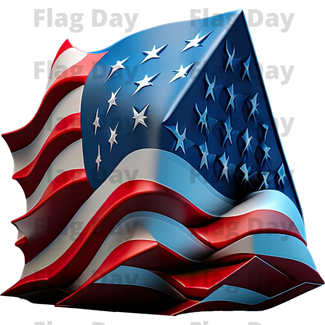 3D Toy American Flag