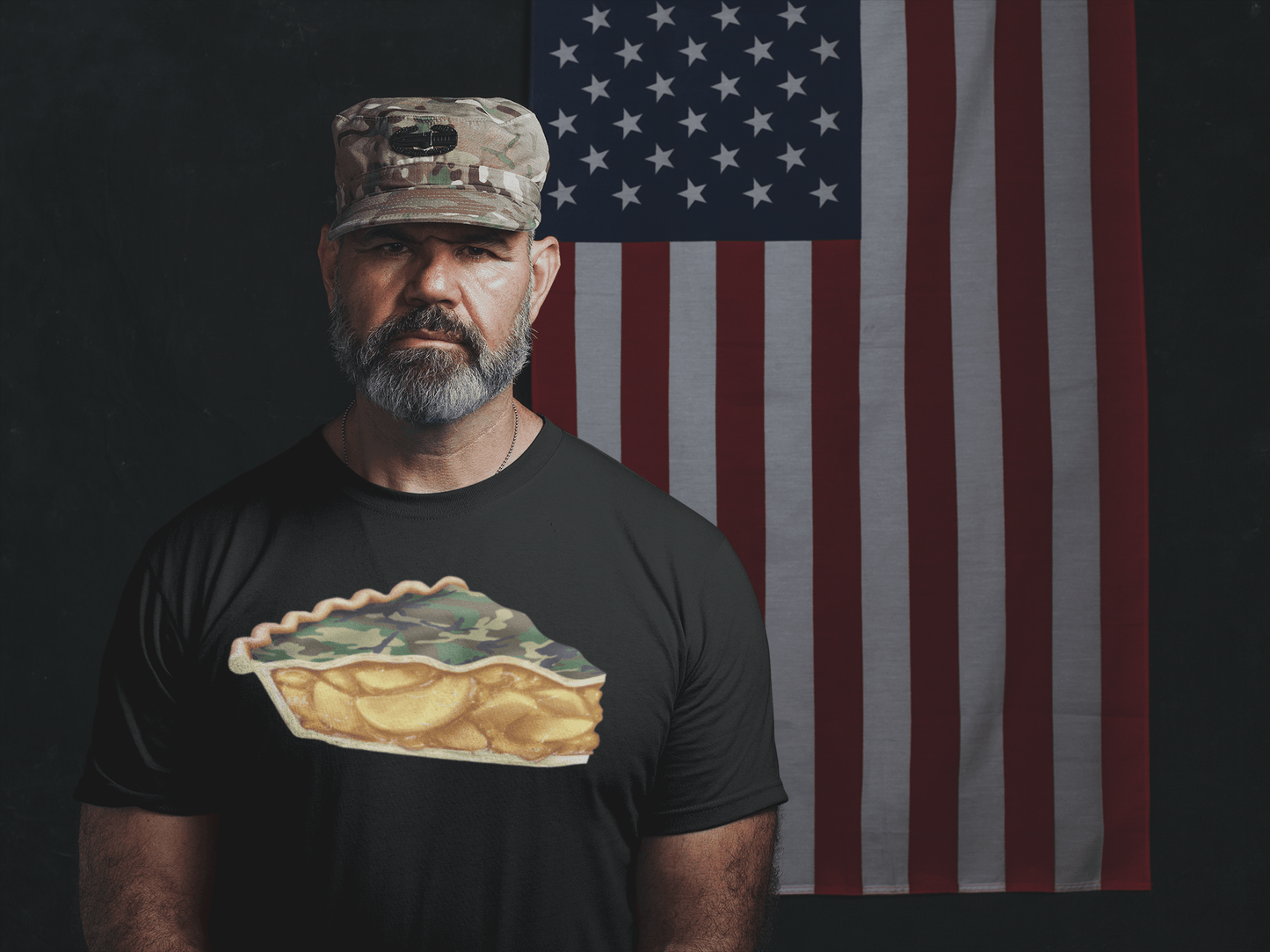 Camouflage Flag Apple Pie T Shirt